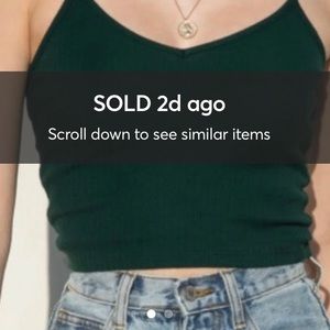 BRANDY MELVILLE FOREST GREEN LORENE TANK RARE